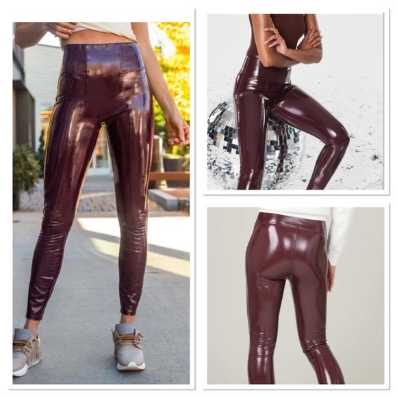 Spanx Ruby Faux Patent Leather Leggings - Picture 1 of 9